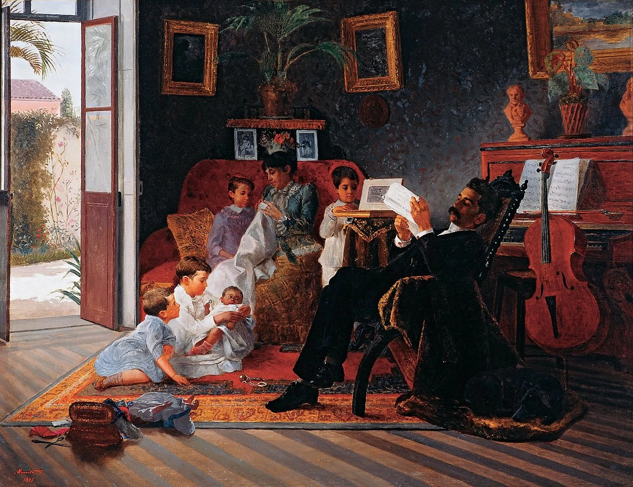Júnior - Scena familiare di Adolfo Augusto Pinto, 1891, Pinacoteca do Estado de São Paulo